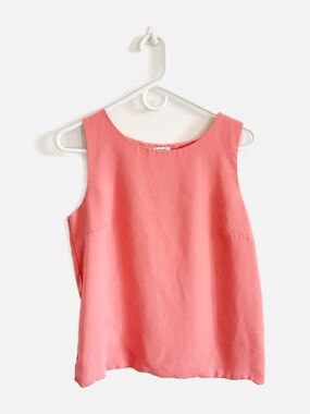 J.Crew‎ Light Pink Scalloped Overlap Back Sleeveless Top
